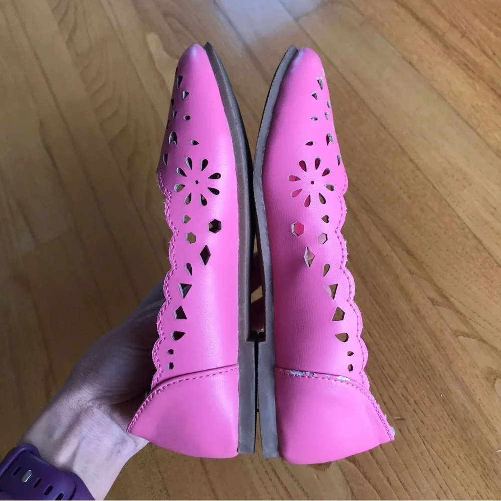 Gymboree pink Easter dress shoes flats youth big kid girls starburst deco size 1